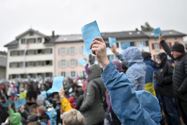 Tradition. Die Glarner Landsgemeinde findet jeweils am ersten Sonntag im Mai statt.