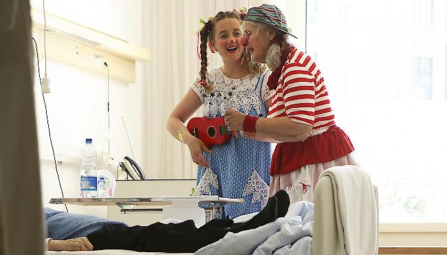Rund 50 Clownvisiten wurden im vergangenen Jahr durchgeführt. Die Clowns besuchen regelmässig die Spitäler Visp und Brig sowie verschiedene Heime.