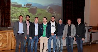 Die Burgerr&auml;te mit den drei Neuburgern Fabian Ebener (4.v.l.), Pascal Minnig (5.v.l) und Pascal Roten (6.v.l).