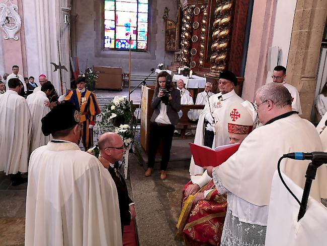 Impressionen der Investitur und des Pontifikalamts vom Samstagnachmittag in der Wallfahrts- und Pfarrkirche Glis.