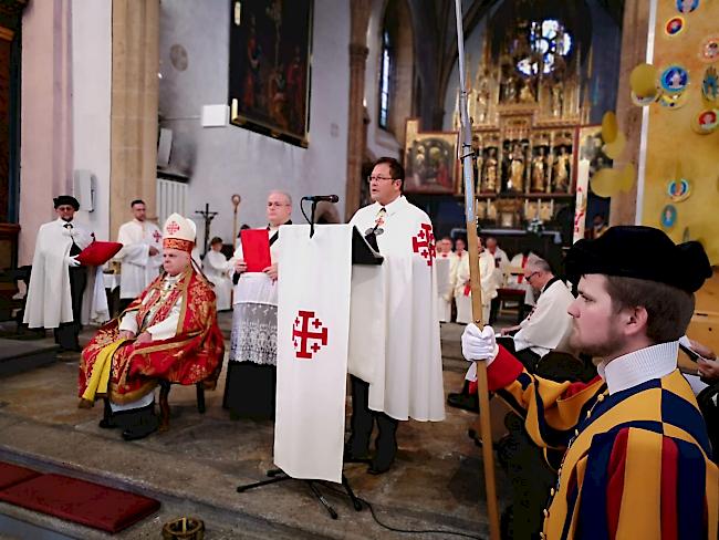 Impressionen der Investitur und des Pontifikalamts vom Samstagnachmittag in der Wallfahrts- und Pfarrkirche Glis.