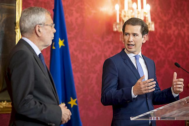 Kanzler Sebastian Kurz hatte am Samstagabend das Ende der Koalition von konservativer ÖVP und rechter FPÖ verkündet.