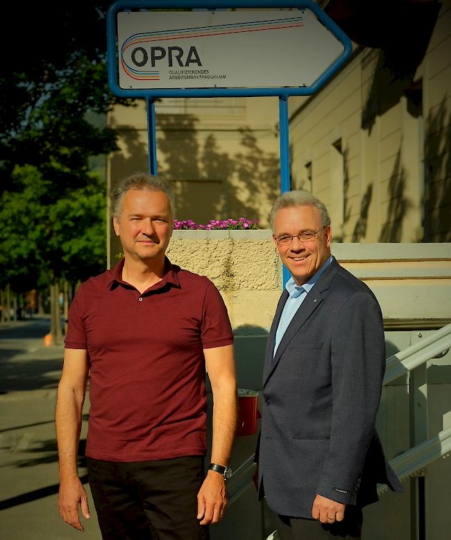 Der Vorstandspräsident Bernhard Imhof (links) und Geschäftsführer der OPRA Guido Matter