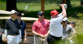 Sumo, Golf und Nordkorea. US-Pr&auml;sident Trump und der japanische Ministerpr&auml;sident Abe haben viele gemeinsame Themen.
