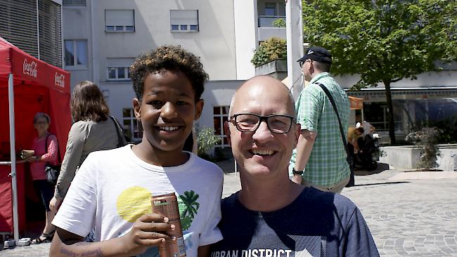 Sizana Waniek (10) und Thomas Waniek (51) aus Zeneggen.