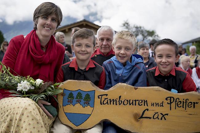 Sabine (43), Joel (11), Jonathan (10) und Noah (11) Imhof, Lax.