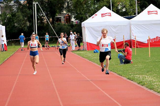 100-m-Sprint der Gampjer Leichtathleten.