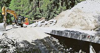 Die Br&uuml;cke in Steinhaus wird instand gesetzt.