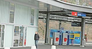 Bahnhof Leuk. Drei Schnellzug-Halte weniger ab dem 15. Dezember?