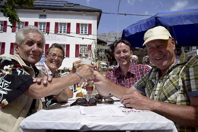 German Seewer (69) aus Glis, Sonja Steiner-Grand (70) aus Leuk, Marc Toffol (44) aus Susten und Kurt Steiner-Grand (69) 
aus Leuk.