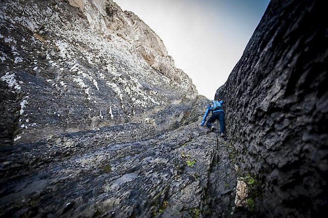 Die Berggängerin stürzte am Gasterespitz in Kandersteg rund 40 Meter in die Tiefe. 