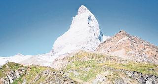 Matterhorn. Pyramide aus zwei Gneisschichten.