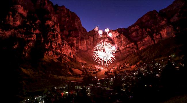 Am 1. August wird auch in Leukerbad ein grosses Feuerwerk gezündet. 