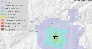 Das Epizentrum lag in Zinal.