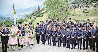 Die Musikgesellschaft &laquo;Konkordia&raquo; in Varen.