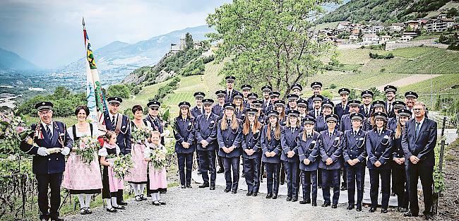 Die Musikgesellschaft «Konkordia» in Varen.