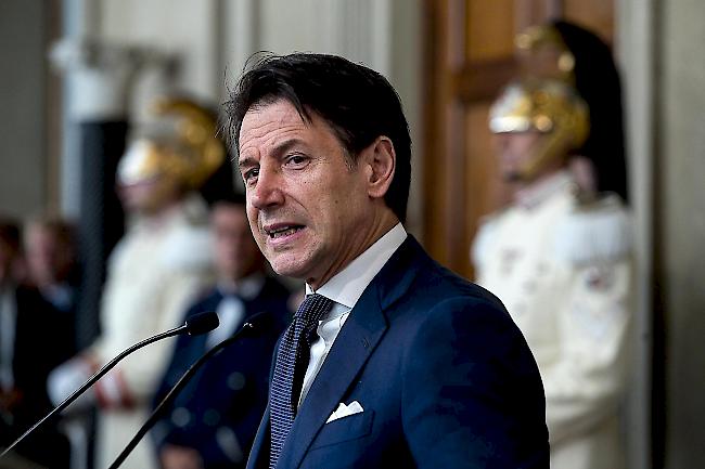 Der designierte italienische Premierminister Giuseppe Conte sprach am Donnerstag zu den Medien.