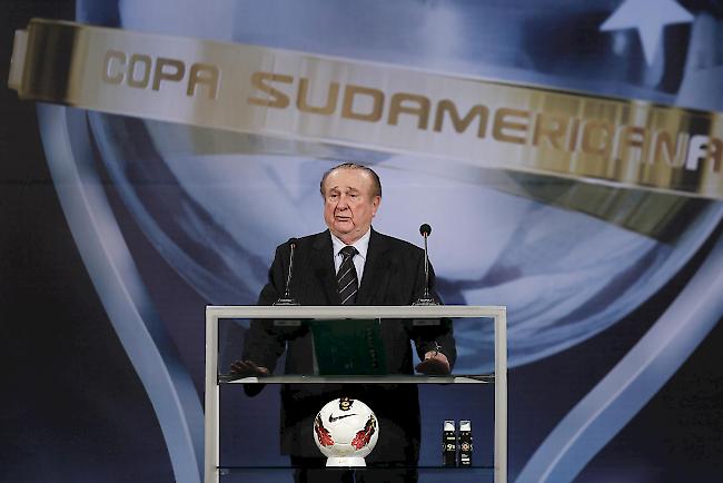 Nicolas Leoz eröffnet im Juni 2012 die Auslosungszeremonie für die Copa Sudamericana in Luque, Paraguay. (Archivbild)