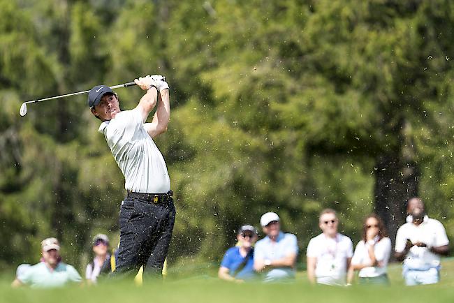 Rory McIlroy während der dritten Runde des European Masters am Samstag in Crans-Montana.