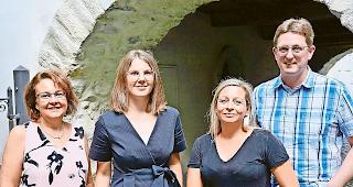 &laquo;Kunst in der Stadt&raquo; 2020. Mitglieder der Kulturkommission Eliane Martig, Isabelle Hanselmann, Mich&egrave;le Brunner und Martin Vicentini (von links) beleben Brig-Glis mit Kunst.