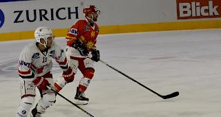 Yannick Herren, der Oberwalliser in Diensten des Lausanne HC, gegen Nicolas Dozin. Siders forderte den Favoriten bis zuletzt.