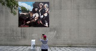 Das Wandbild der Strassenk&uuml;nstlerin Andrea Ravo Mattoni am 19. Juli 2018, anl&auml;sslich des Urban Art Festivals in Lugano.