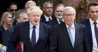 Treffen von EU-Kommissionspr&auml;sident Jean-Claude Juncker mit dem britischen Premierminister Boris Johnson.  