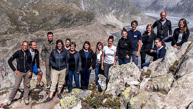 Gemeinsam für Natur, Landschaft und eine nachhaltige Entwicklung. Verantwortliche der Walliser Pärke treffen sich zum Austausch.