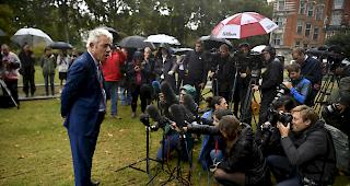 John Bercow, Vorsitzender des britischen Unterhauses, spricht am Dienstag vor Medienvertretern vor dem Parlament in London.