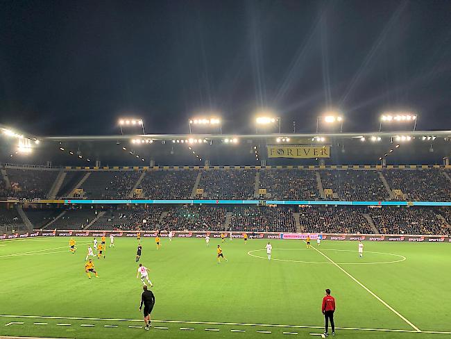 Der FC Sitten am Samstagabend im Berner Stade de Suisse.