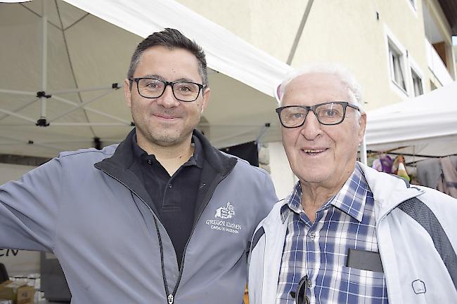 Giuseppe Santoro (40), Agarn, und Oswald Kalbermatter (78), Steg.