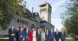 Der Kanton Wallis hat die Botschafterin von Spanien in der Schweiz Aurora D&iacute;az-Rato Revuelta im Schloss Mercier in Siders empfangen.