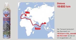 Die Alpen-Initiative vergibt den diesj&auml;hrigen Schm&auml;hpreis &laquo;Teufelsstein&raquo; f&uuml;r den Transport von Alpenluft in der Dose.