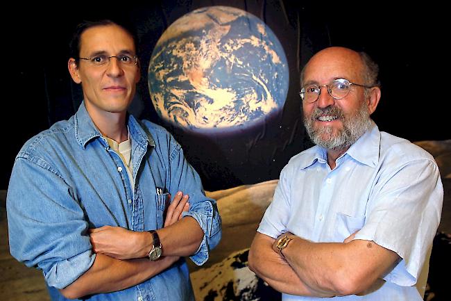 Didier Queloz (links) und Michel Mayor von der Universität Genf.