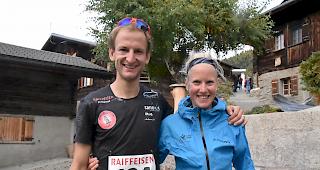 Sieger Jeitzib&auml;rg-Lauf 2019: Jonathan Schmid und Victoria Kreuzer.