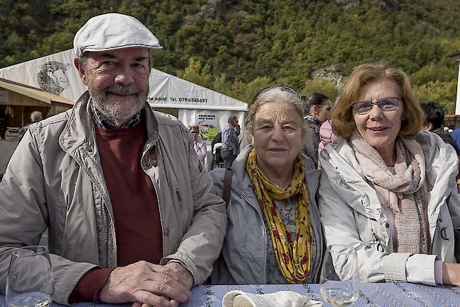 Siegfried (73) und Ida (73) Bellwald, Visp, Bernadette Imhasly (71), Lax. 