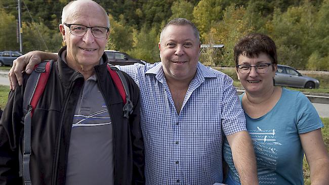 Benedikt (66), Stefan (56) und Beatrice (57) Abgottspon, Staldenried. 