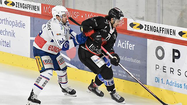 Visps Patric Hofstetter gegen Ganz, Kloten beendete die Visper Siegesserie.