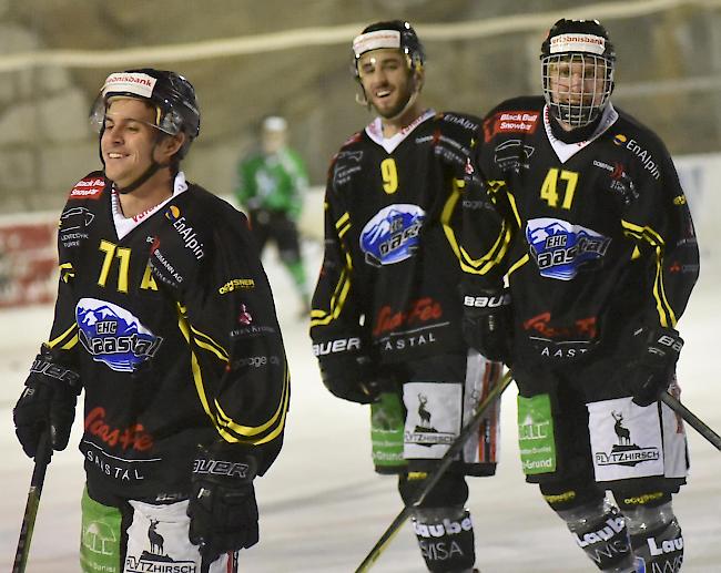 Zeiter, Burgener, Schmid und der EHC Saastal, die Playoffs sind etwas näher gerückt.