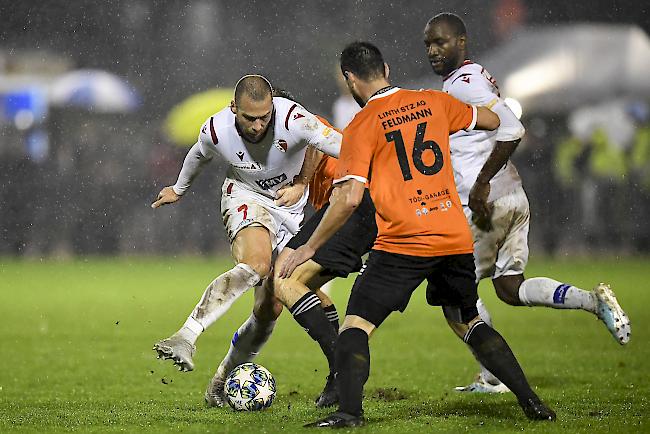 Kasami sorgt für Unruhe in der Linth-Abwehr, mit zwei Toren war er der Matchwinner.