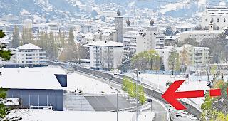 In Planung. Etwa an dieser Stelle soll eine neue Verbindung zwischen Eishalle und Geschina entstehen.