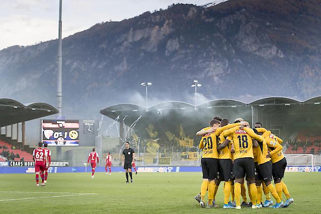 Die Berner jubelten im Stade de Tourbillon gleich viermal.