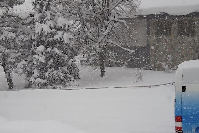 Viel Schnee auch in Guttet-Feschel.