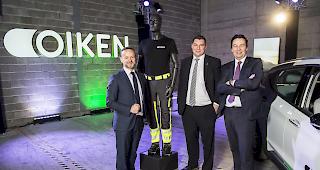 OIKEN heisst der Riese. Das neue Walliser Energieunternehmen mit CEO Fran&ccedil;ois Fellay, Pierre Berthod, Gemeinde Siders, und Philippe Varone, Gemeinde Sitten. (von links)