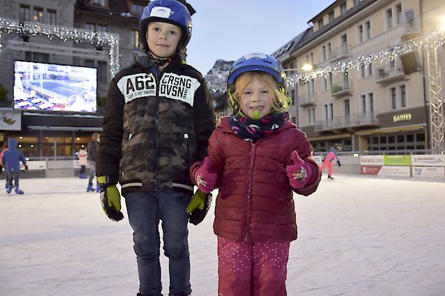 Luca (9) und Tatjana (4) Salzmann, Glis. 