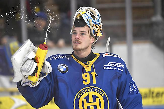 <b>NHL-Debüt.</b> Der Visper Gilles Senn, hier noch im Dress des HC Davos, spielte am Freitag erstmals in der besten Eishockey-Liga der Welt.