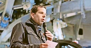 Unternehmerblut. Matthias In-Albon bei der Er&ouml;ffnung der neuen Gondelbahn aufs Eggli am vergangenen Samstag in Gstaad.Foto zvg