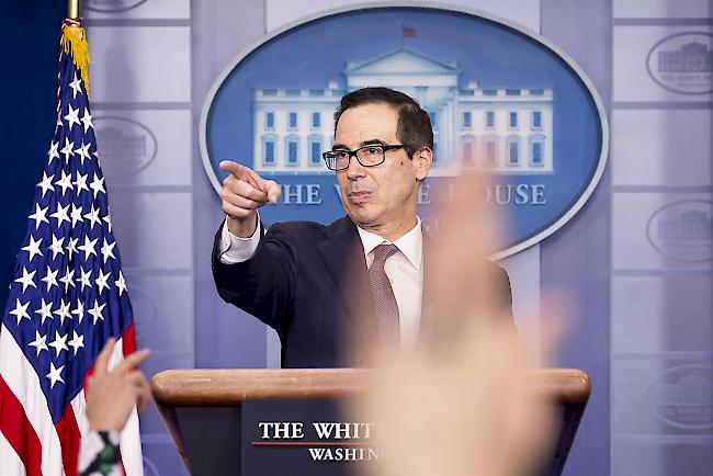 US-Finanzminister Steven Mnuchin im Weissen Haus.