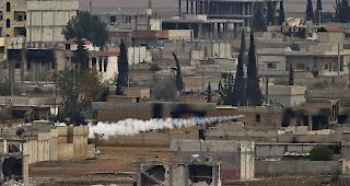 K&auml;mpfe an der t&uuml;rkisch-syrischen Grenze. (Archivbild)