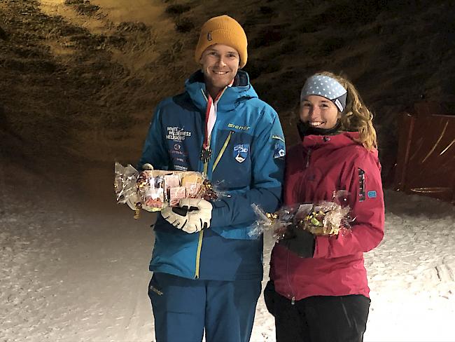 Tagessieger Joel Müller und Celine Julen aus Zermatt.